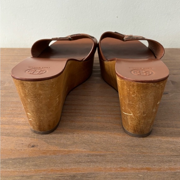Tory Burch Ines 80mm Leather Wedge Slide Sandals Sz 9 $248 - Picture 5 of 8